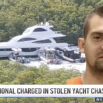 Russian man Nikolai Vilkov and the yacht he stole